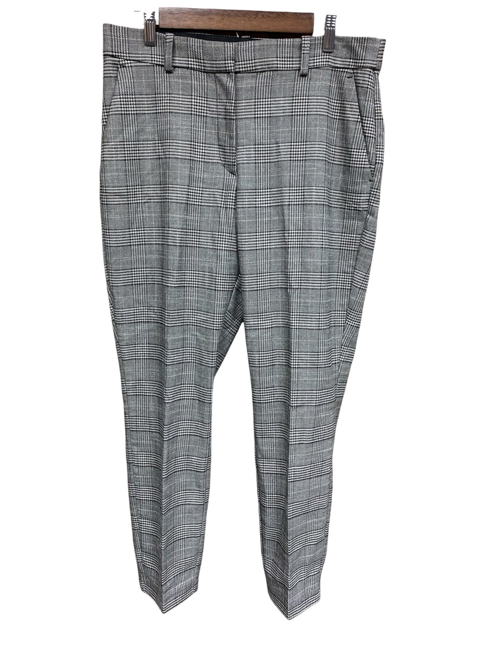 H&M Black and Gray Glen Plaid Dress Pants Size 12